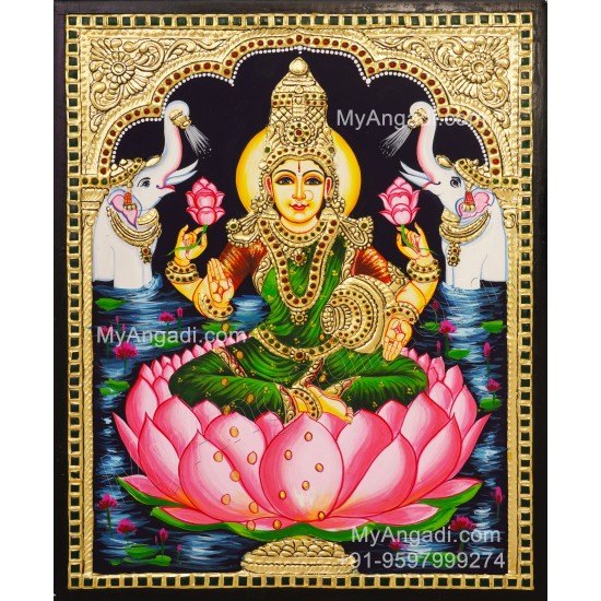 Gajalakshmi Tanjore Painting