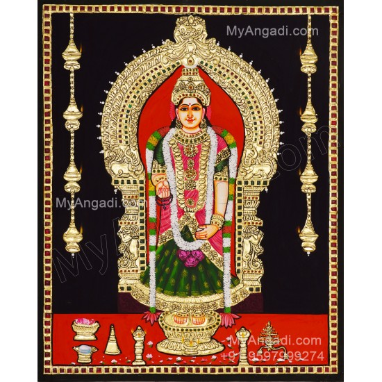 Kanniya kumari Amman Tanjore Painting