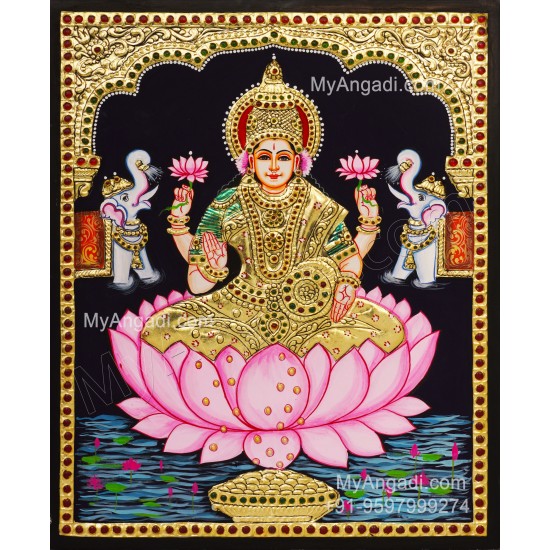 Gajalakshmi Tanjore Painting