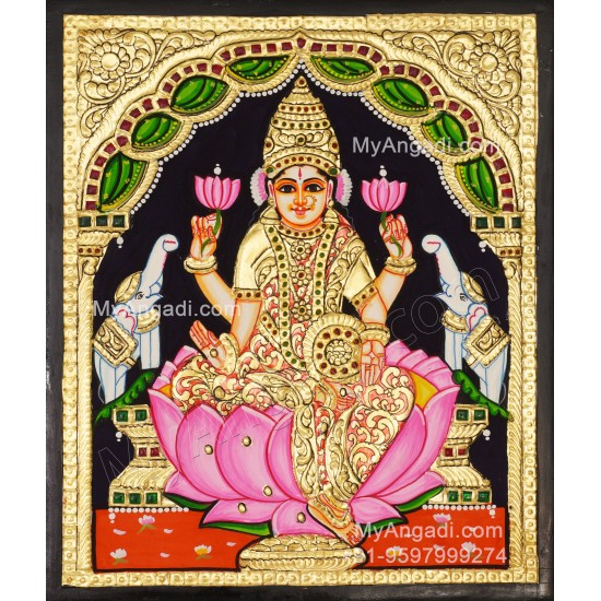 Gajalakshmi Tanjore Painting