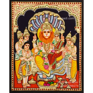 Narasimar Tanjore Painting, Lakshmi Narasimhar Tanjore Painting