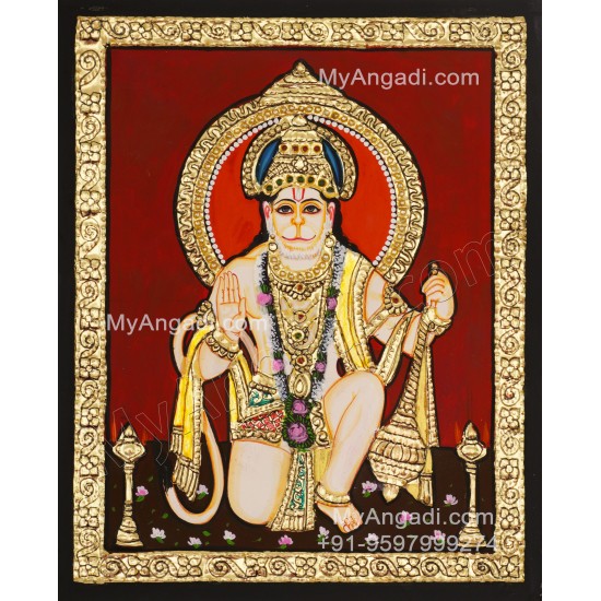 Hanuman Tanjore Painting Hanuman Tanjore Painting