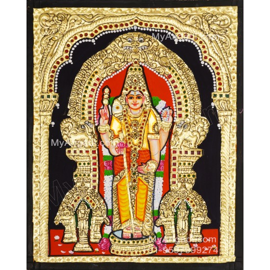 Thiruchenthoor Murugan Tanjore Painting Thiruchenthoor Murugan Tanjore Painting