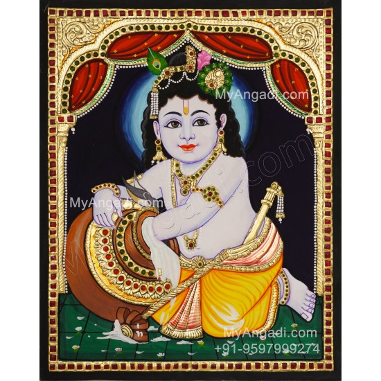 Butter Krishna Tanjore Paintings Butter Krishna Tanjore Paintings