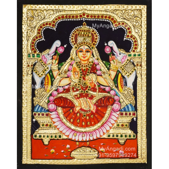 Gajalakshmi Tanjore Painting Gajalakshmi Tanjore Painting