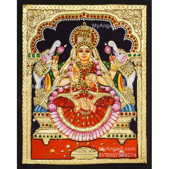 Gajalakshmi Tanjore Painting