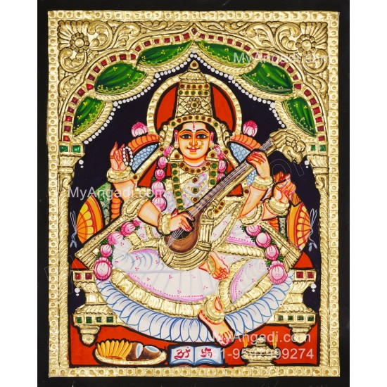 Saraswathi Tanjore Painting