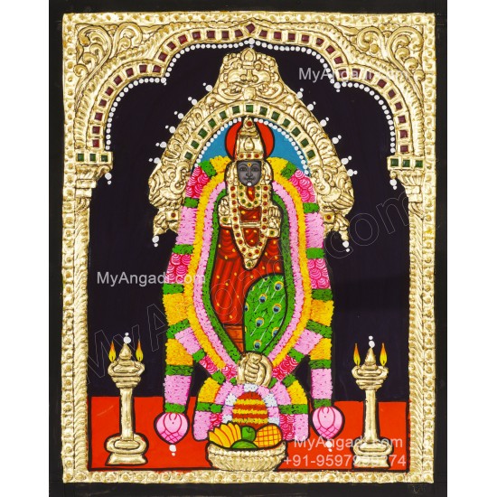 Adhi Parasakthi Amman Tanjore Painting