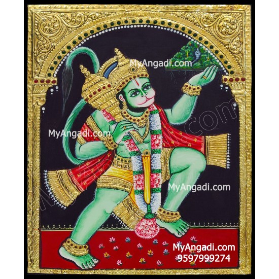 Hanuman Tanjore Painting Hanuman Tanjore Painting