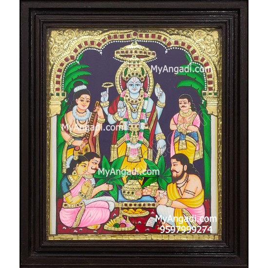 Sathya Narayana Swami Tanjore Painting Sathya Narayana Swami Tanjore Painting