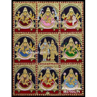 Ashta Lakshmi Tanjore Painting