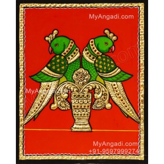 Parrot Tanjore Painting