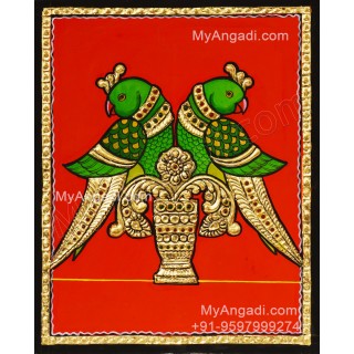 Parrot Tanjore Painting