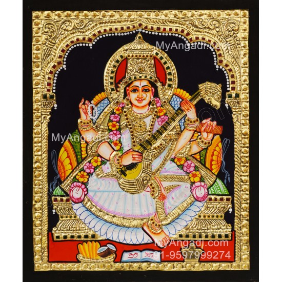 Saraswathi Tanjore Painting