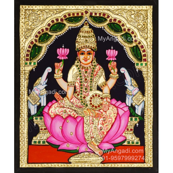 Gajalakshmi Tanjore Painting