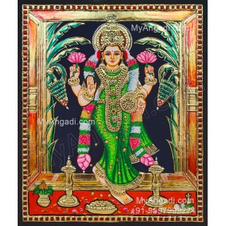 Grahalakshmi Tanjore Painting, Graha Lakshmi Tanjore Painting
