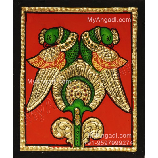 Parrot Tanjore Painting