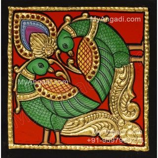 Parrot Tanjore Painting