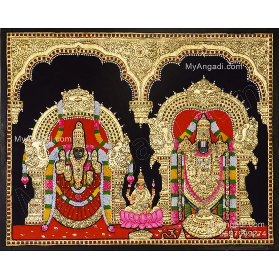 Balaji Thaayar Lakshmi Tanjore Painting