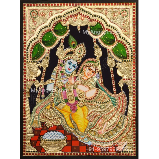 Radha Krishna Tanjore Painting