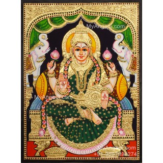 Gajalakshmi Tanjore Painting