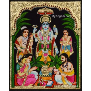 Sathyanarayana Swami Tanjore Painting