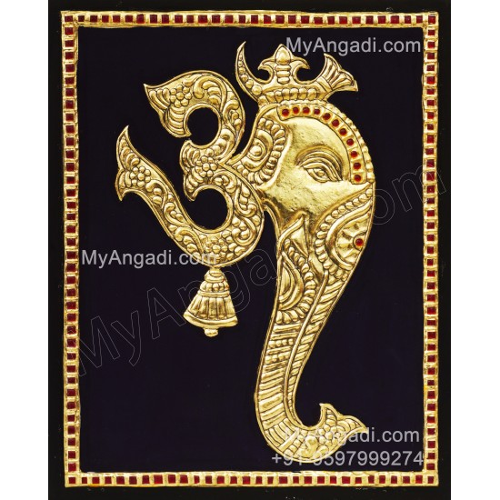 Om Ganesha Tanjore Painting