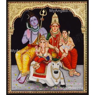 Shivan Parivar Tanjore Painting