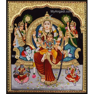 Raja Rajeshwari Tanjore Painting