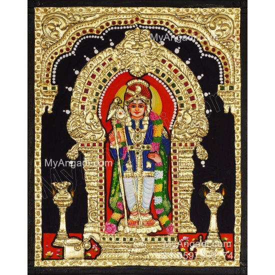 Palani  Murugan Tanjore Painting