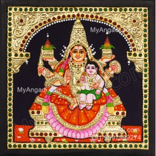 Santhana Lakshmi Tanjore Painting