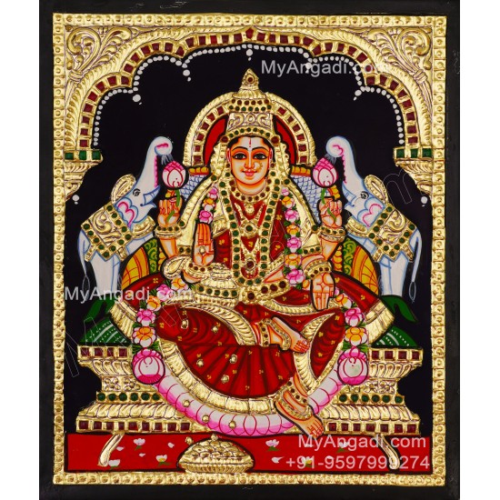 Gajalakshmi Tanjore Painting