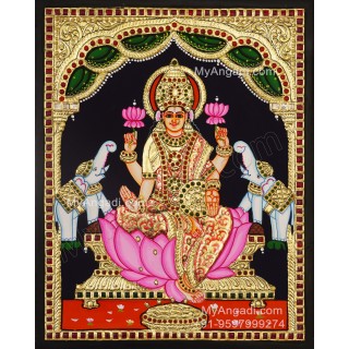 Gajalakshmi Tanjore Painting