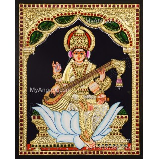 Saraswathi Tanjore Painting