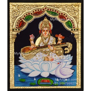 Saraswati Tanjore Painting