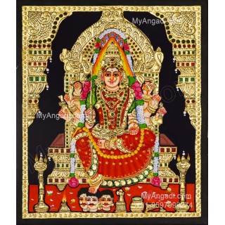 Samayapura Mariamman Tanjore Painting