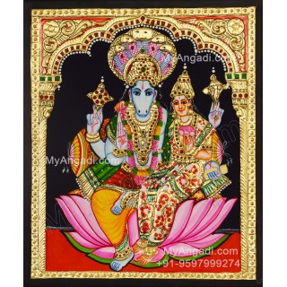 Hayagreeva Lakshmi Tanjore Painting