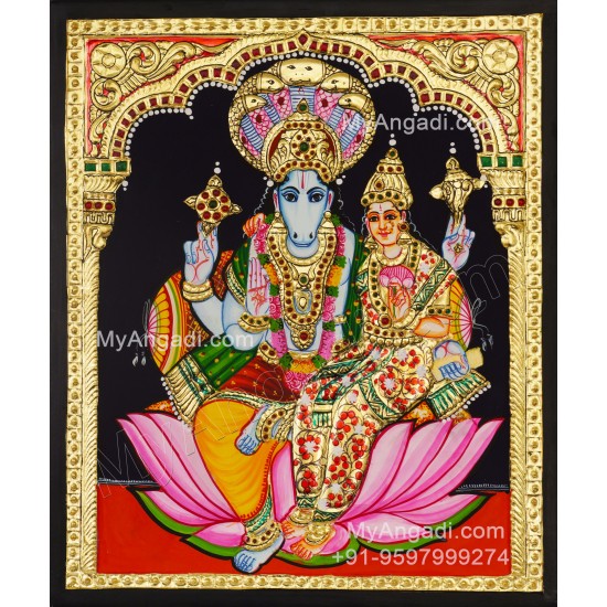 Hayagreeva Lakshmi Tanjore Painting