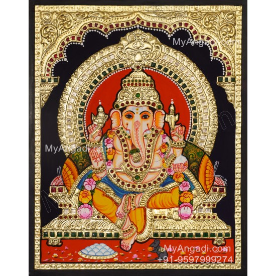 Ganapati Tanjore Painting