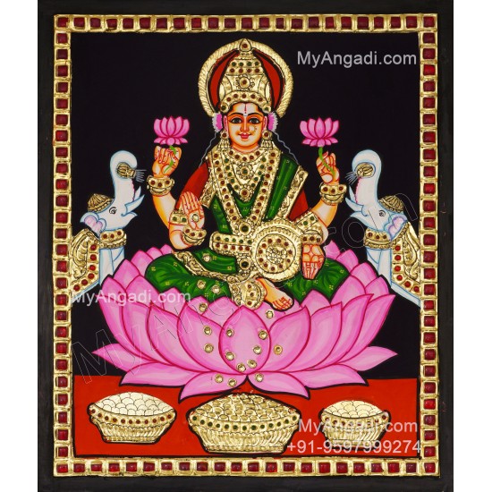 Gajalakshmi Tanjore Painting