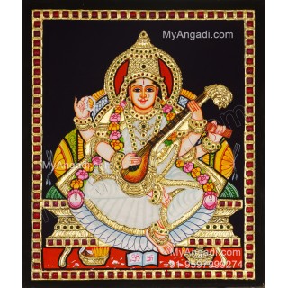 Saraswathi Tanjore Painting