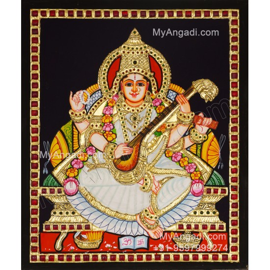 Saraswathi Tanjore Painting