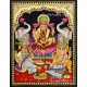 Ganesha Lakshmi Saraswathi Tanjore Painting