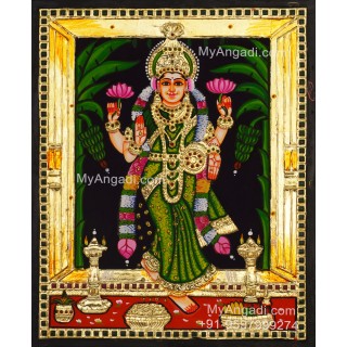 Grahalakshmi Tanjore Painting, Graha Lakshmi Tanjore Painting