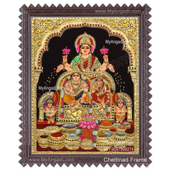 Kubera Lakshmi Tanjore Painting