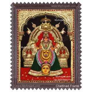 Kollur Mookambikai 3D Tanjore Painting