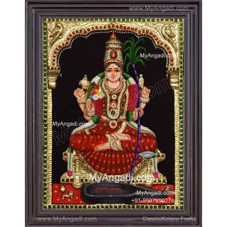 Kamatchi Amman 3D Tanjore Painting