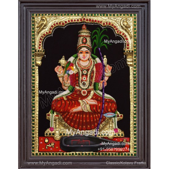 Kamatchi Amman 3D Tanjore Painting