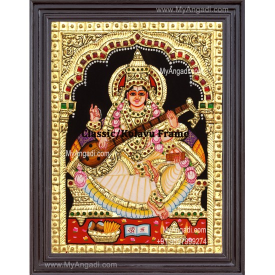 Saraswathi Tanjore Painting