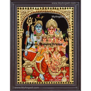 Siva Family Tanjore Painting